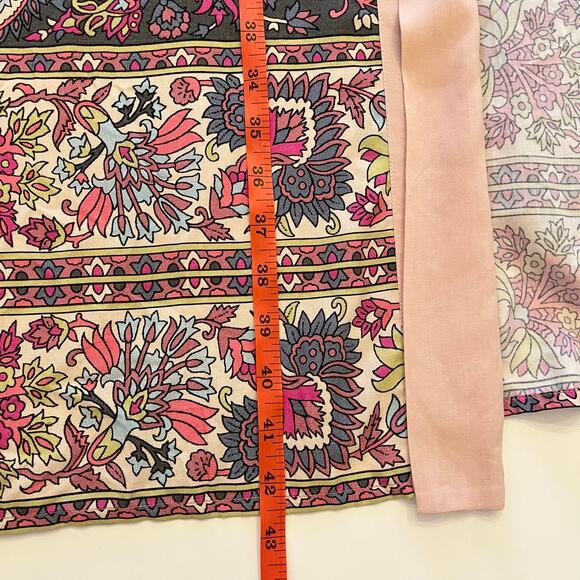 Blank London Kimono One Size Fits S M L XL Paisley Robe Cover Up Pink Boho Beach - Picture 12 of 14